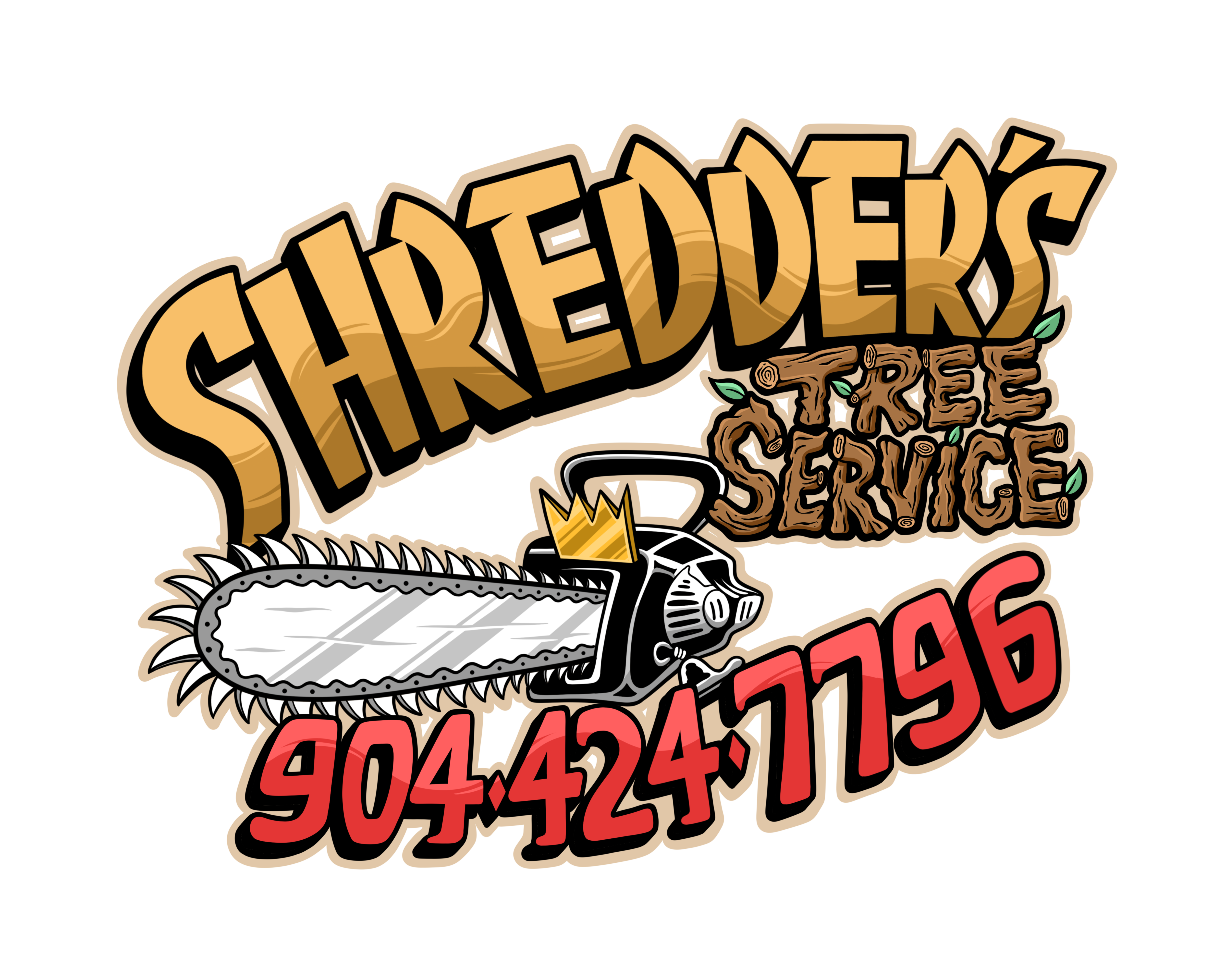 Shredder's Tree Service Logo PNG